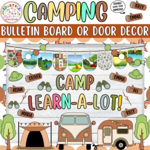 Camp Learn-A-Lot!: Camping and Summer Bulletin Board or Door Decor Kit