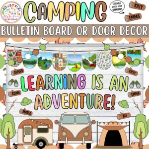 Learning Is an Adventure!: Camping and Summer Bulletin Board or Door Decor Kit