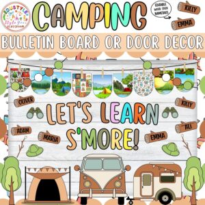 Let's Learn S'more!: Camping and Back To School Bulletin Board or Door Decor Kit