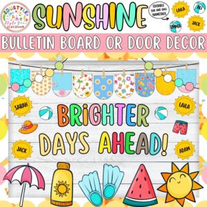 Brighter Days Ahead!: Sunshine Summer Bulletin Board or Door Decor Kit | June