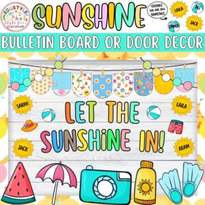 Let the Sunshine In!: Sunshine Summer Bulletin Board or Door Decor Kit | June