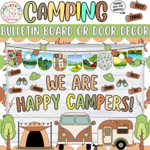 We Are Happy Campers!: Camping & Summer Bulletin Board or Door Decor Kit | May and June