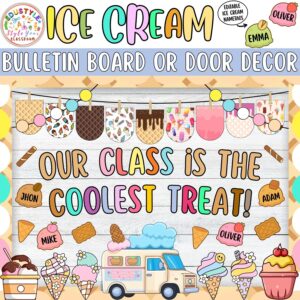 Our Class is the Coolest Treat!: Ice Cream and Summer Bulletin Board or Door Decor Kit