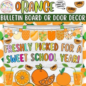 Freshly Picked for a Sweet School Year!: Back To School and Orange Bulletin Board or Door Decor Kit