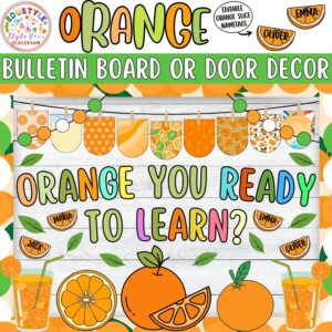 Orange You Ready to Learn?: Back To School and Orange Bulletin Board or Door Decor Kit