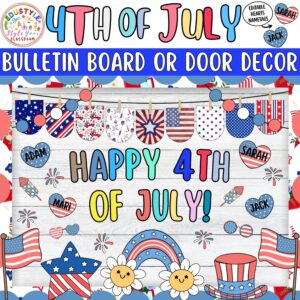 Happy 4th of July!: 4th of July Bulletin Board or Door Decor Kit - Independence Day