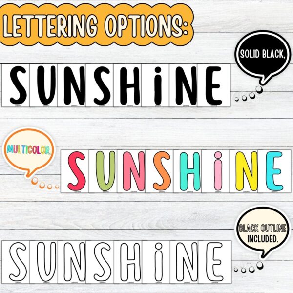 You Are My Sunshine!: Sunshine Summer Bulletin Board or Door Decor Kit | June - Image 4