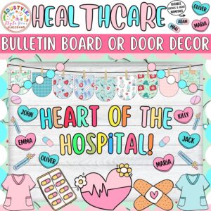 Heart of the Hospital!: Healthcare and Nurse Bulletin Board or Door Decor Kit