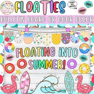 Floating Into Summer!: Floaties and Summer Bulletin Board or Door Decor Kit - July