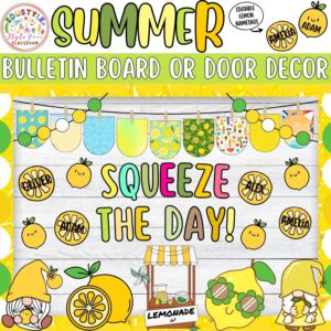 Squeeze the Day!: Lemon Summer Bulletin Board or Door Decor Kit