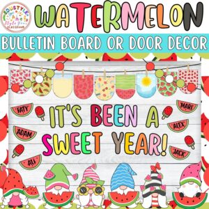 It's Been a Sweet Year!: Watermelon and Summer Bulletin Board or Door Decor Kit