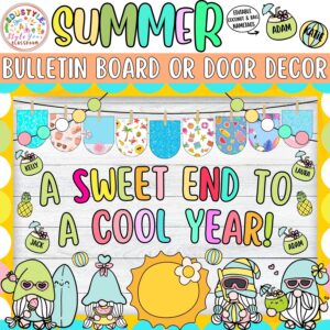 A Sweet End To a Cool Year!: Pool Summer Bulletin Board or Door Decor Kit | June & July